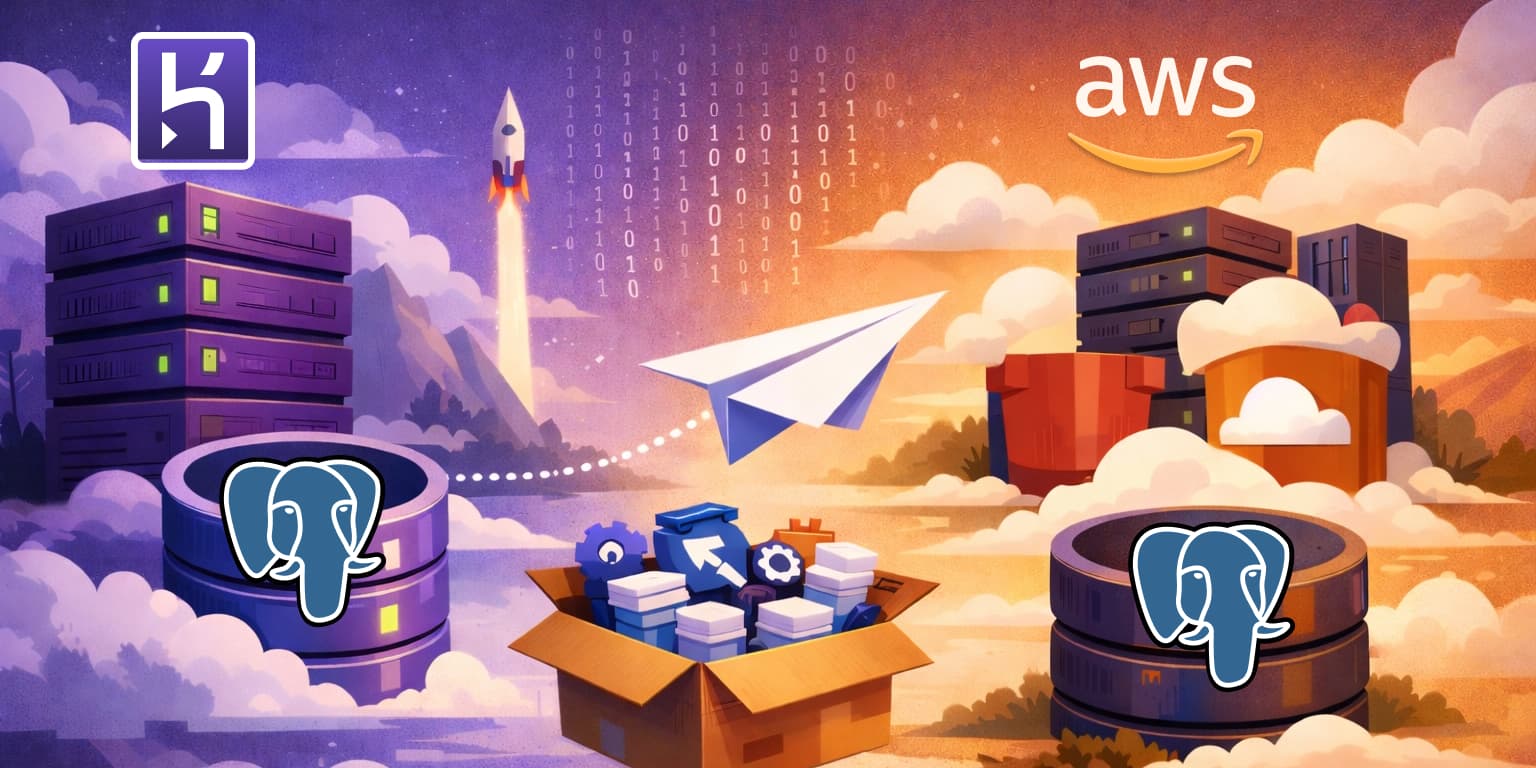 Illustration of data flowing between clouds