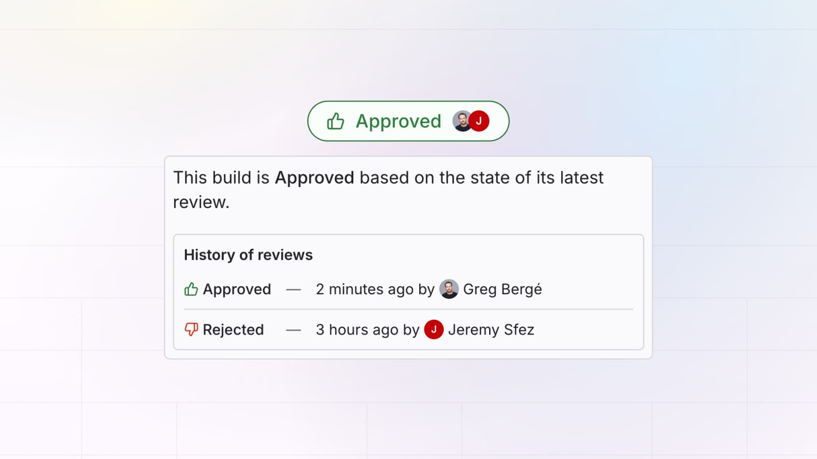 Build review history