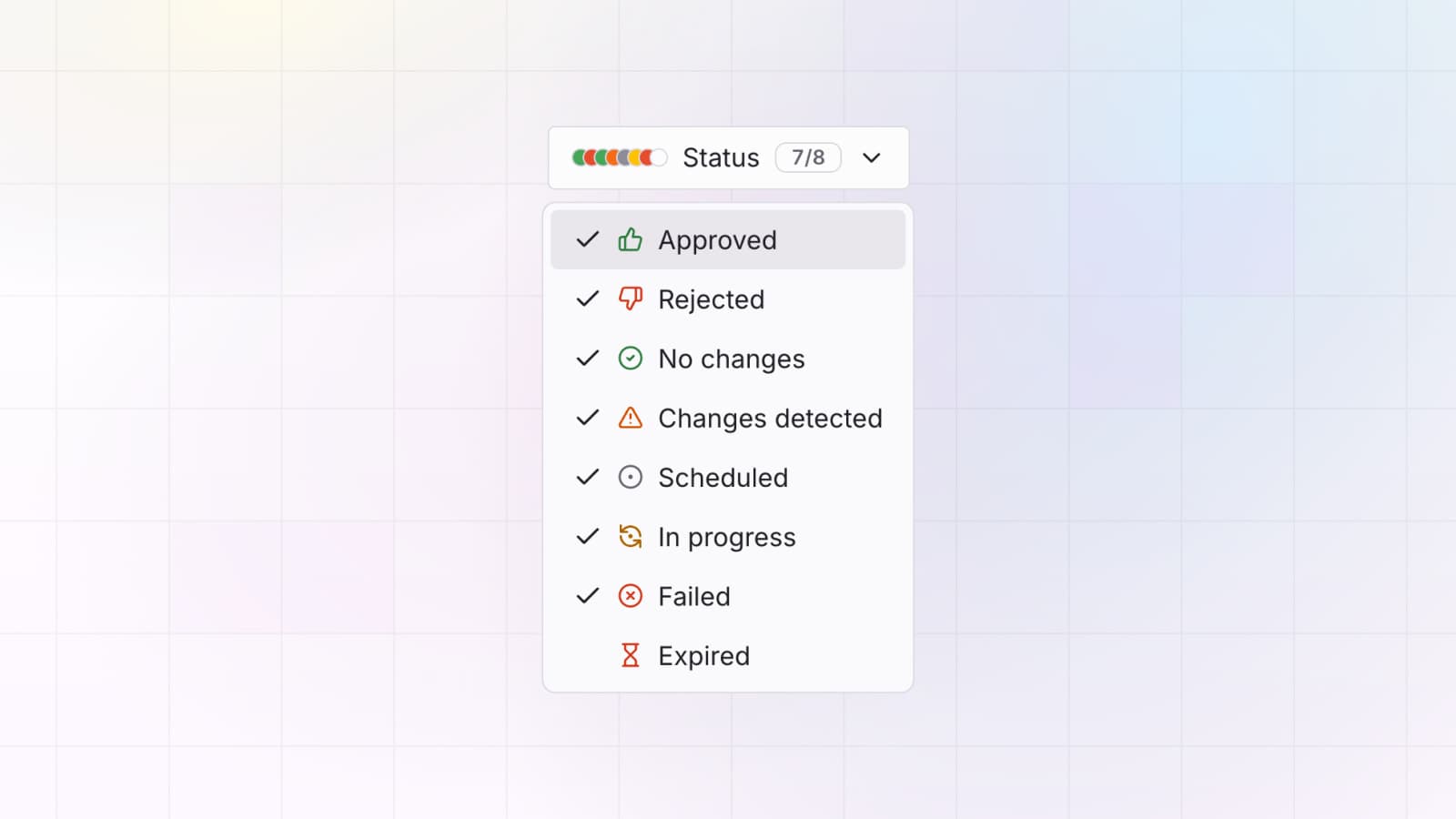 Build status filters