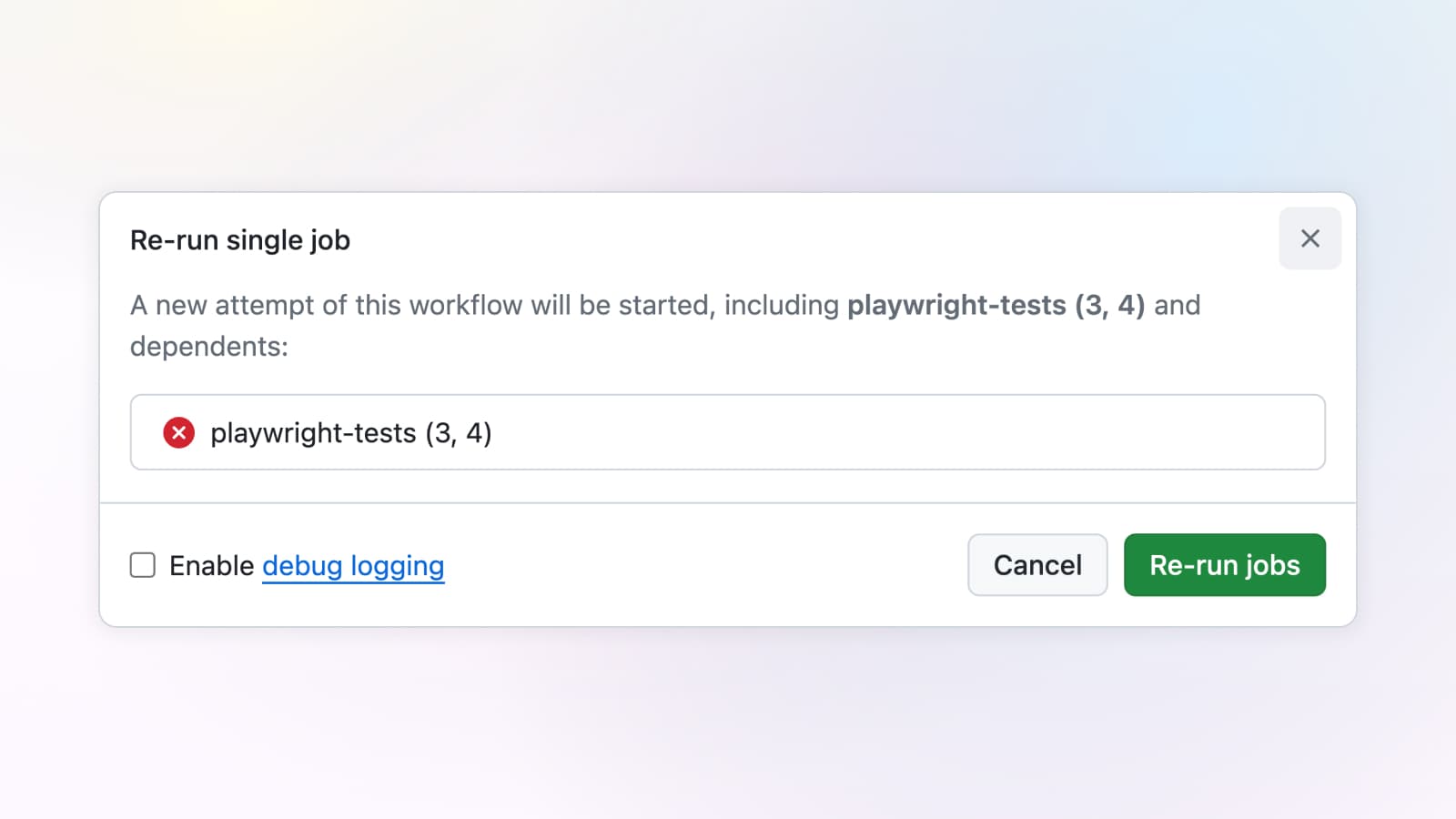 Partial re-runs in GitHub Actions for lower CI costs · Changelog